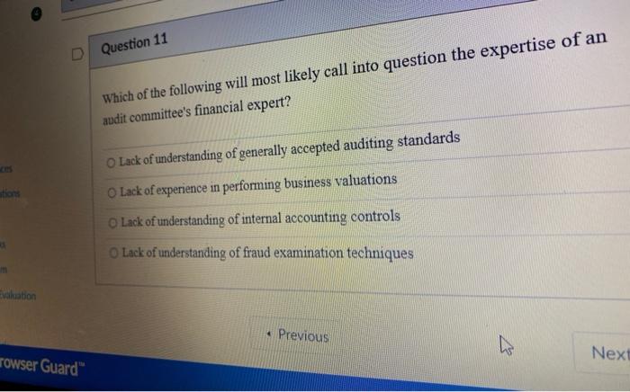 Solved D Question 11 Which of the following will most likely | Chegg.com