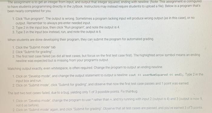 Solved The assignment is to get an integer from input and | Chegg.com