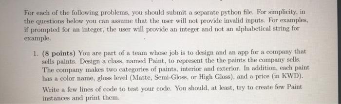Solved Use python and add comments to each line For each | Chegg.com