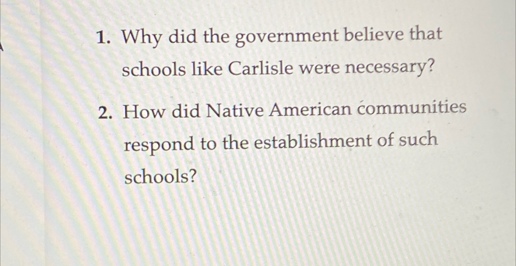 Solved Why did the government believe that schools like | Chegg.com