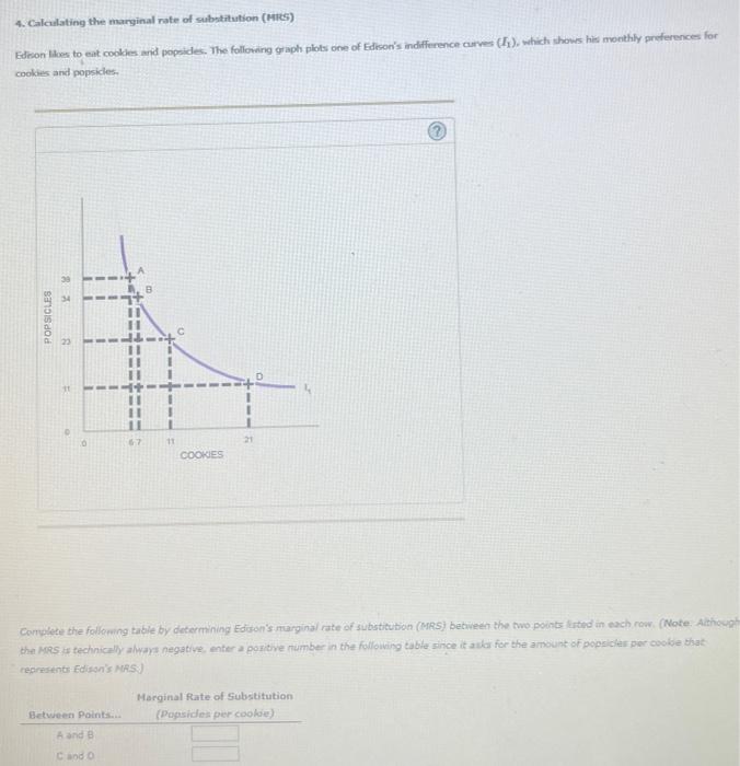 Solved 4. Calculating the marginal rate of substitution | Chegg.com