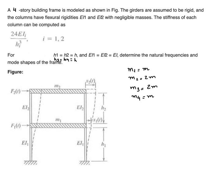 Solved please work on this problem for a 4 story building | Chegg.com
