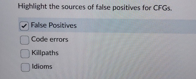 Solved Highlight the sources of false positives for | Chegg.com