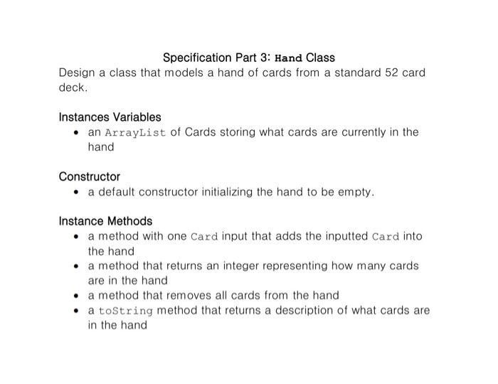 Solved Overview Create a program that plays the card game | Chegg.com