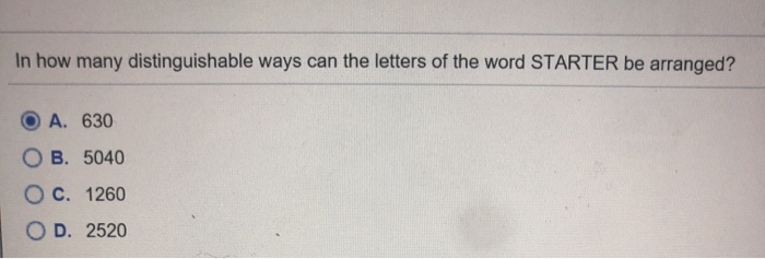 Distinguishable Answer Solved In how many distinguishable ways can the letters of | Chegg.com