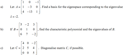 Solved Let . Find a basis for the eigenspace corresponding | Chegg.com