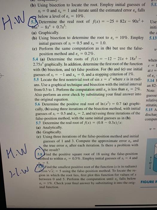 Solved S. H.We The V C= Att = Of (b) Using Bisection To | Chegg.com