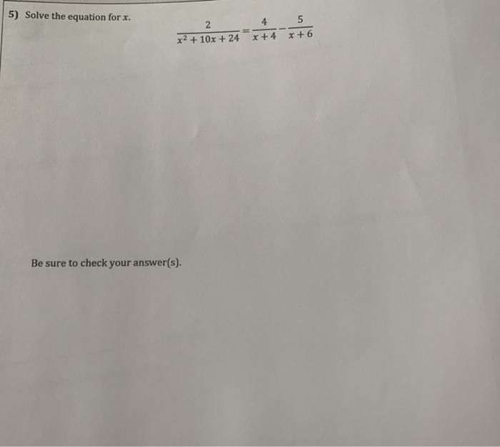 5x 4 2x 10 answer