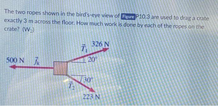 Solved The two ropes seen in Figure P10.2 are used to lower | Chegg.com