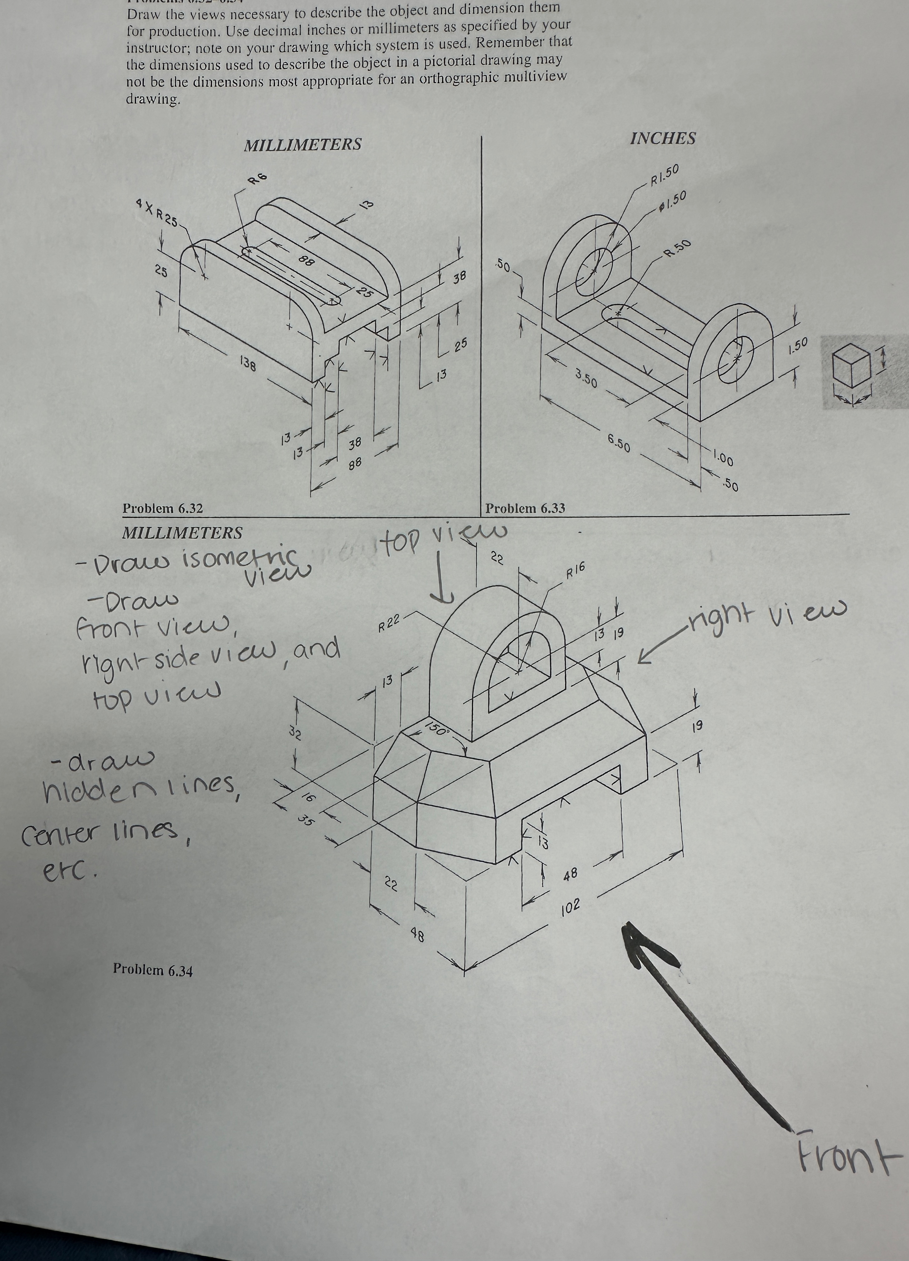 Solved Please only draw 6.34. ﻿Please draw clear drawings of | Chegg.com