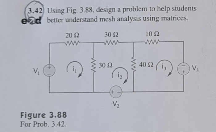 Solved 3.42 Using Fig. 3.88, design a problem to help | Chegg.com
