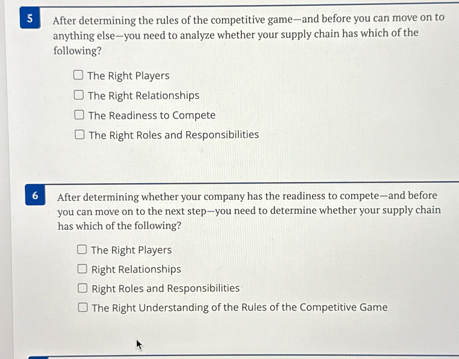Solved 5 ﻿After determining the rules of the competitive | Chegg.com