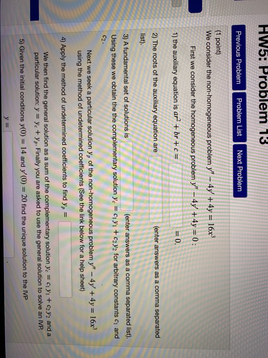Solved HW5: Problem 12 Previous Problem Problem List Next | Chegg.com
