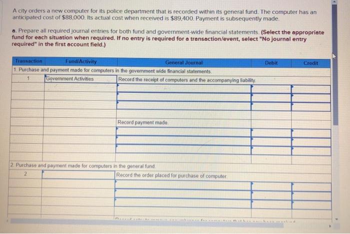 Solved A city orders a new computer for its police | Chegg.com