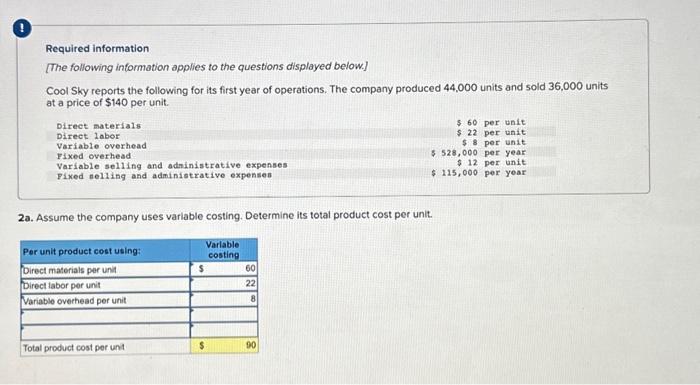 Solved Required information [The following information | Chegg.com