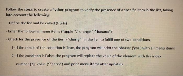 Solved Follow the steps to create a Python program to verify | Chegg.com