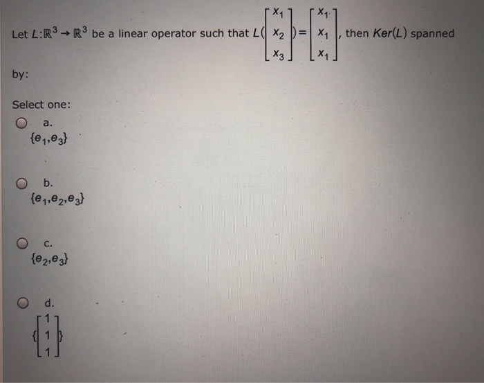 Solved 60 X Let L R3 R3 Be A Linear Operator Such That Chegg Com