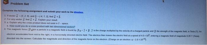 Solved Problem Set Complete the following assignment and | Chegg.com