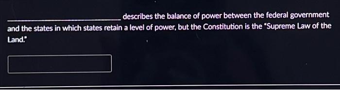 how does the structure of the federal government balance power