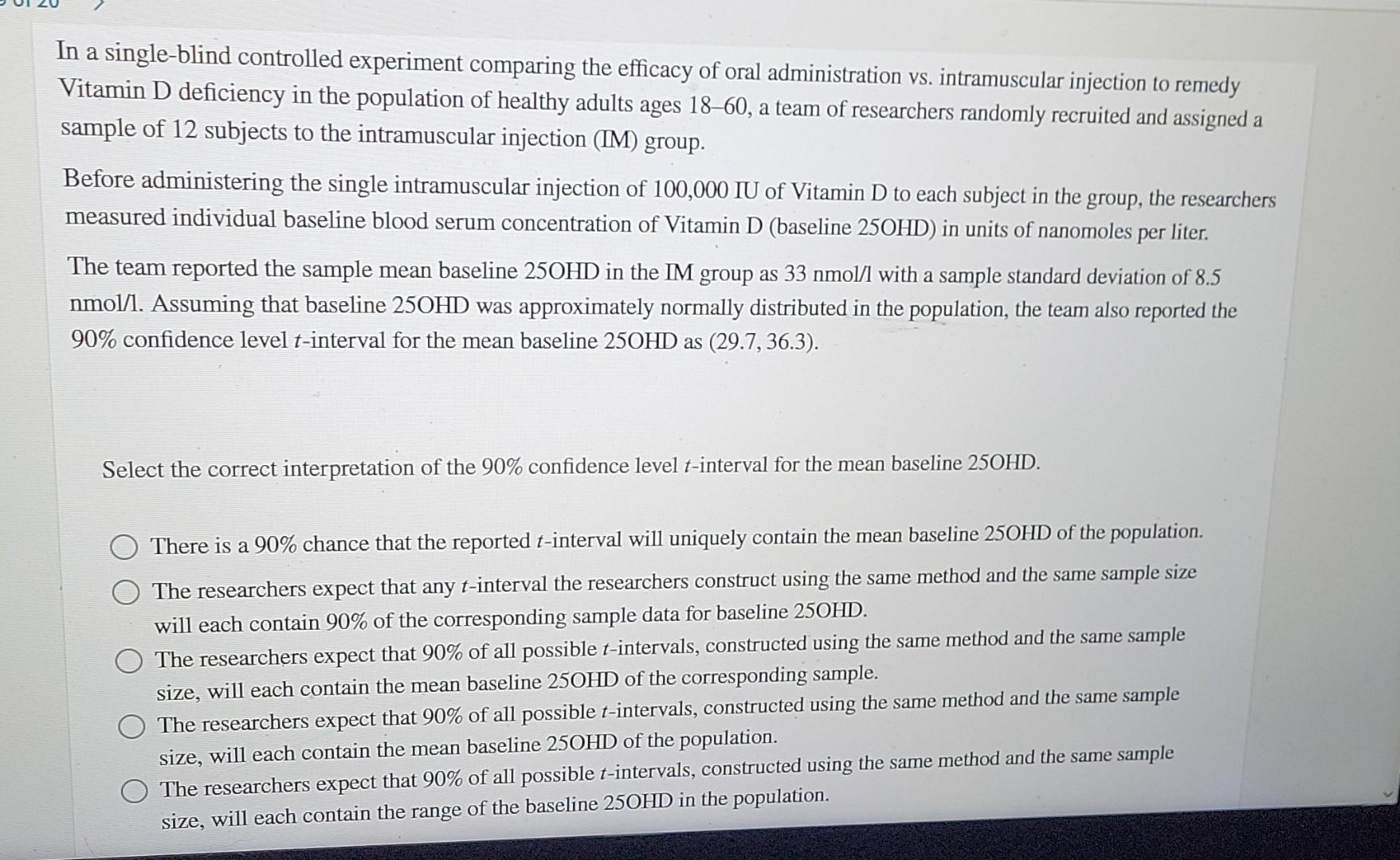 Solved In a single-blind controlled experiment comparing the | Chegg.com