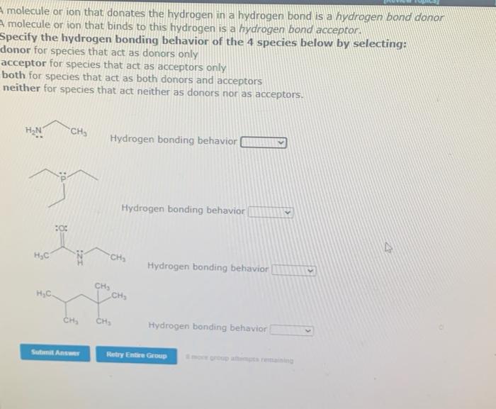 Solved molecule or ion that donates the hydrogen in a | Chegg.com