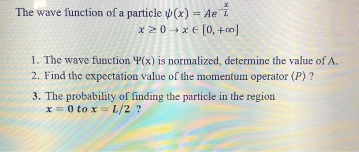 Solved X The Wave Function Of A Particle P X Ae I X Chegg Com