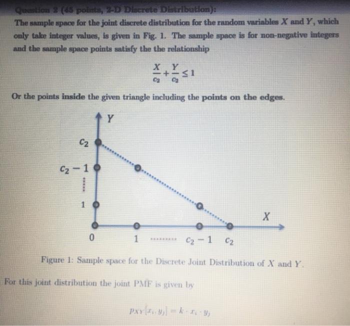 Solved Question 2 (45 point, 2-D Discrete Distribution: The | Chegg.com
