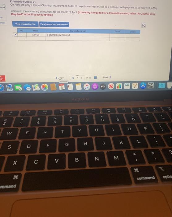 Solved 04 Knowledge Check 01 On April 30. Cary's Carpet