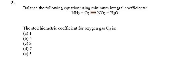 Solved Balance the following equation using minimum integral | Chegg.com