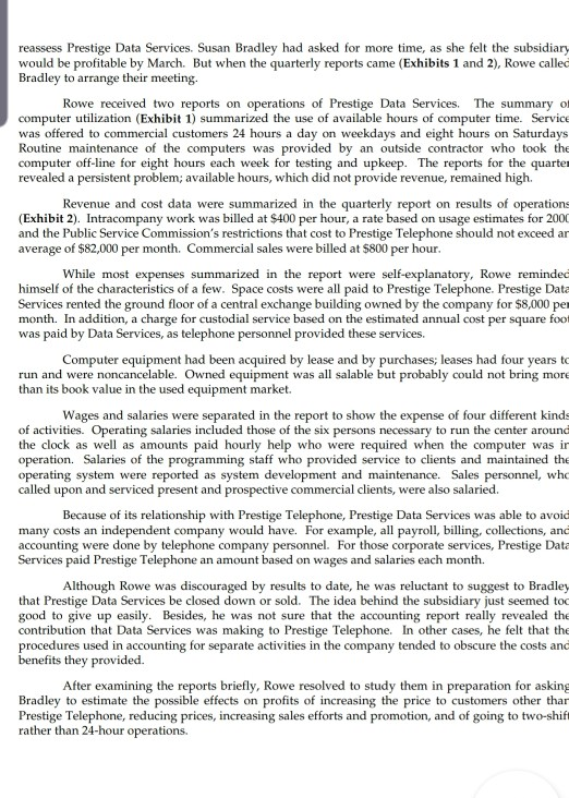 Solved Prestige Telephone Company In April 2003, Daniel | Chegg.com