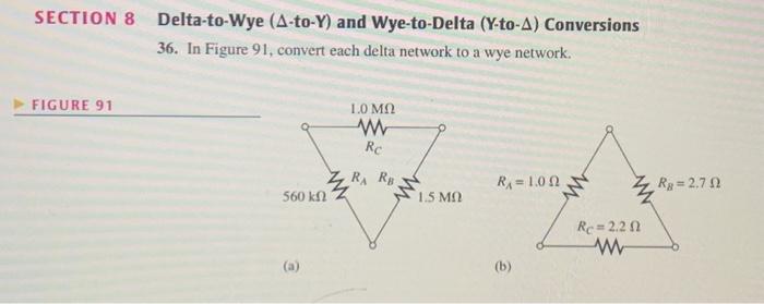 Solved SECTION 8 Delta-to-Wye ( Δ-to-Y) and Wye-to-Delta | Chegg.com
