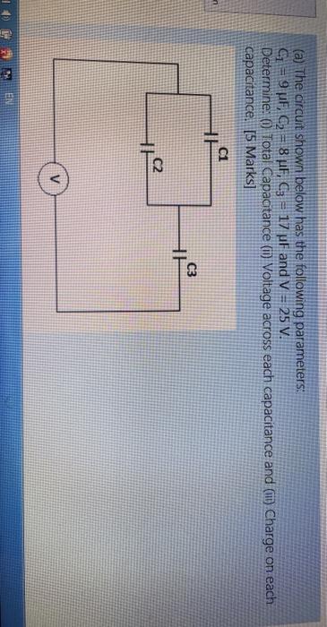 Solved (a) The circuit shown below has the following | Chegg.com