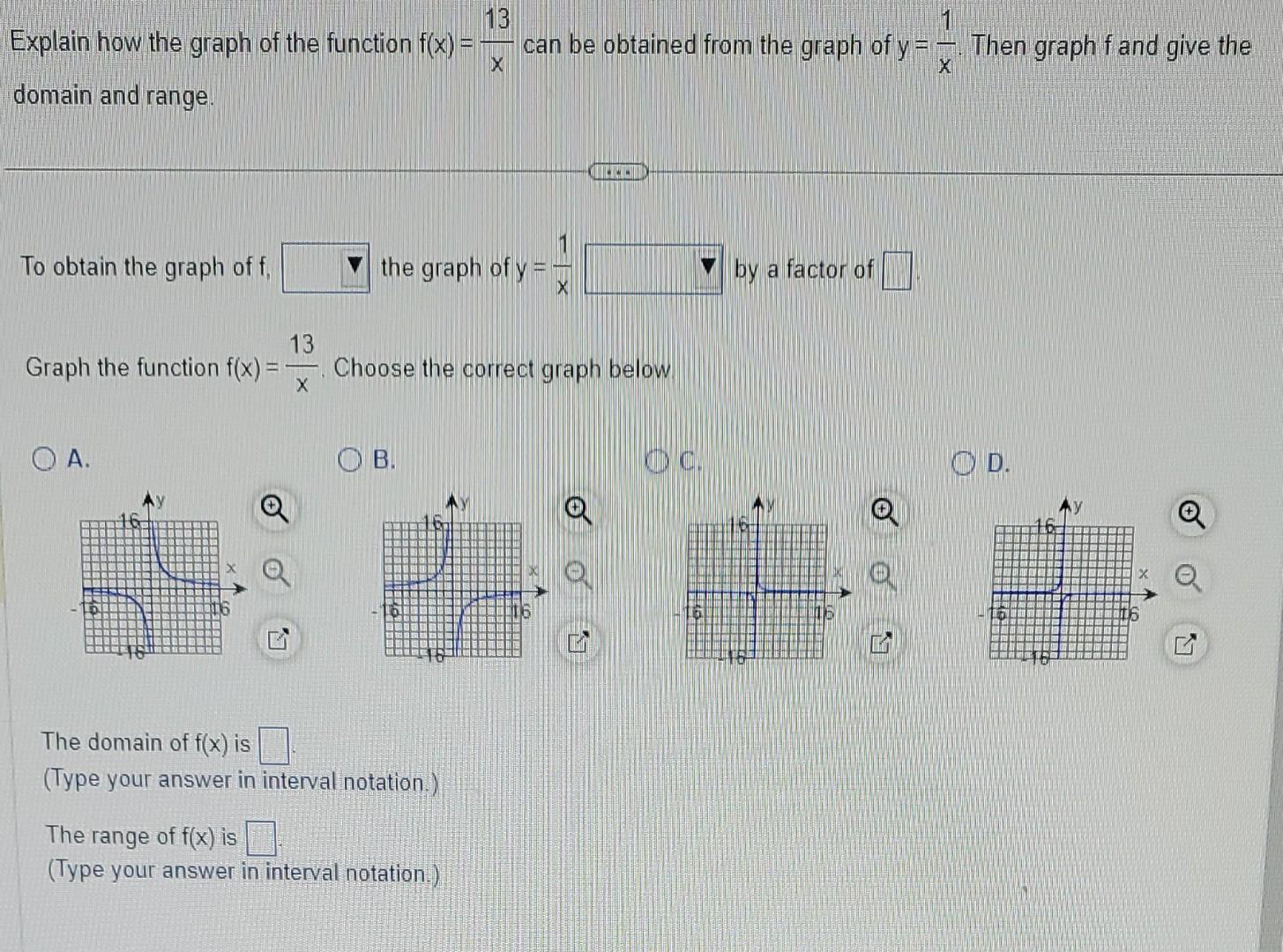 Solved Explain How The Graph Of The Function F X X13 Can Be