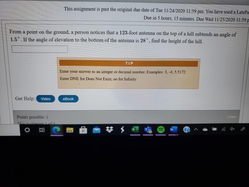Solved This assignment is past the original due date of Tue | Chegg.com
