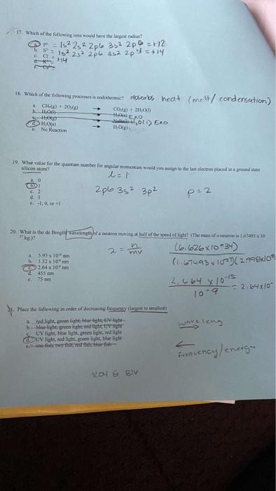 Solved Hello can someone please help me solve these | Chegg.com
