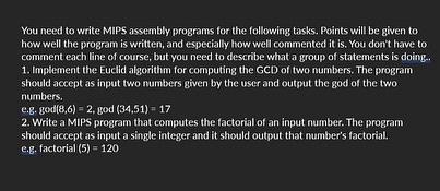 You need to write MIPS assembly programs for the | Chegg.com