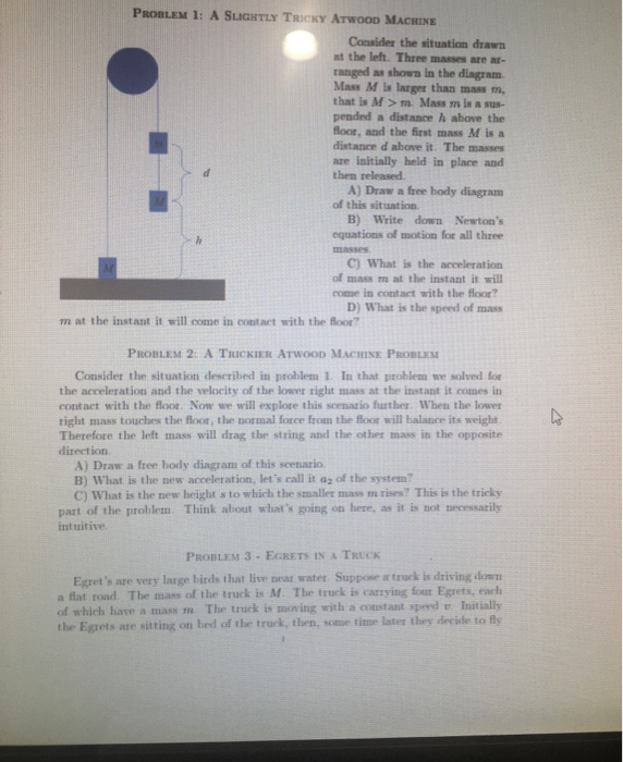 Solved PROBLEM 4 A SOMEWHAT DIFFICULT PULLEY PROBLEM This