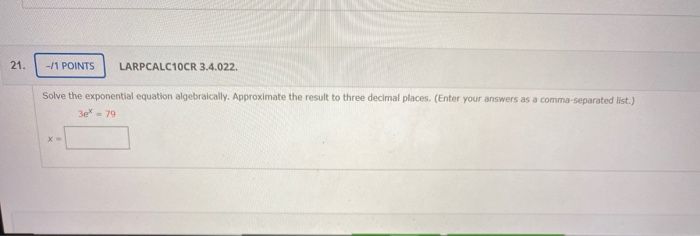 Solved To solve exponential and logarithmic equations, you | Chegg.com