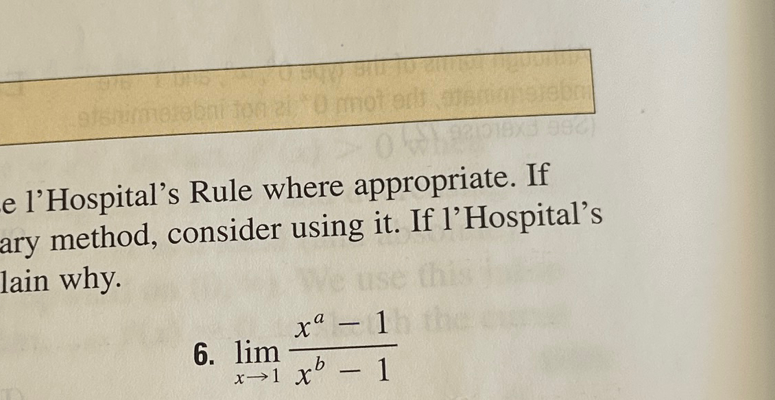 Solved Use l'Hospital's Rule where appropriate. If there is | Chegg.com