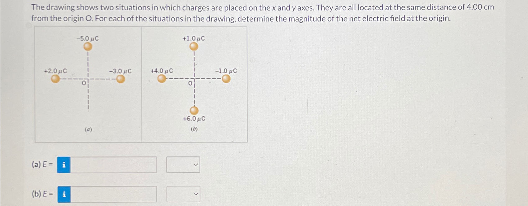 Solved The drawing shows two situations in which charges are | Chegg.com