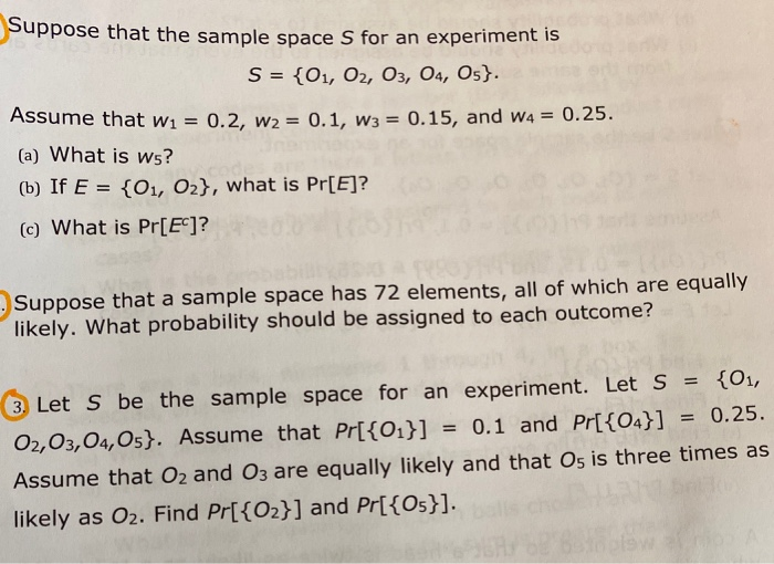 Solved Suppose that the sample space for an experiment is S | Chegg.com