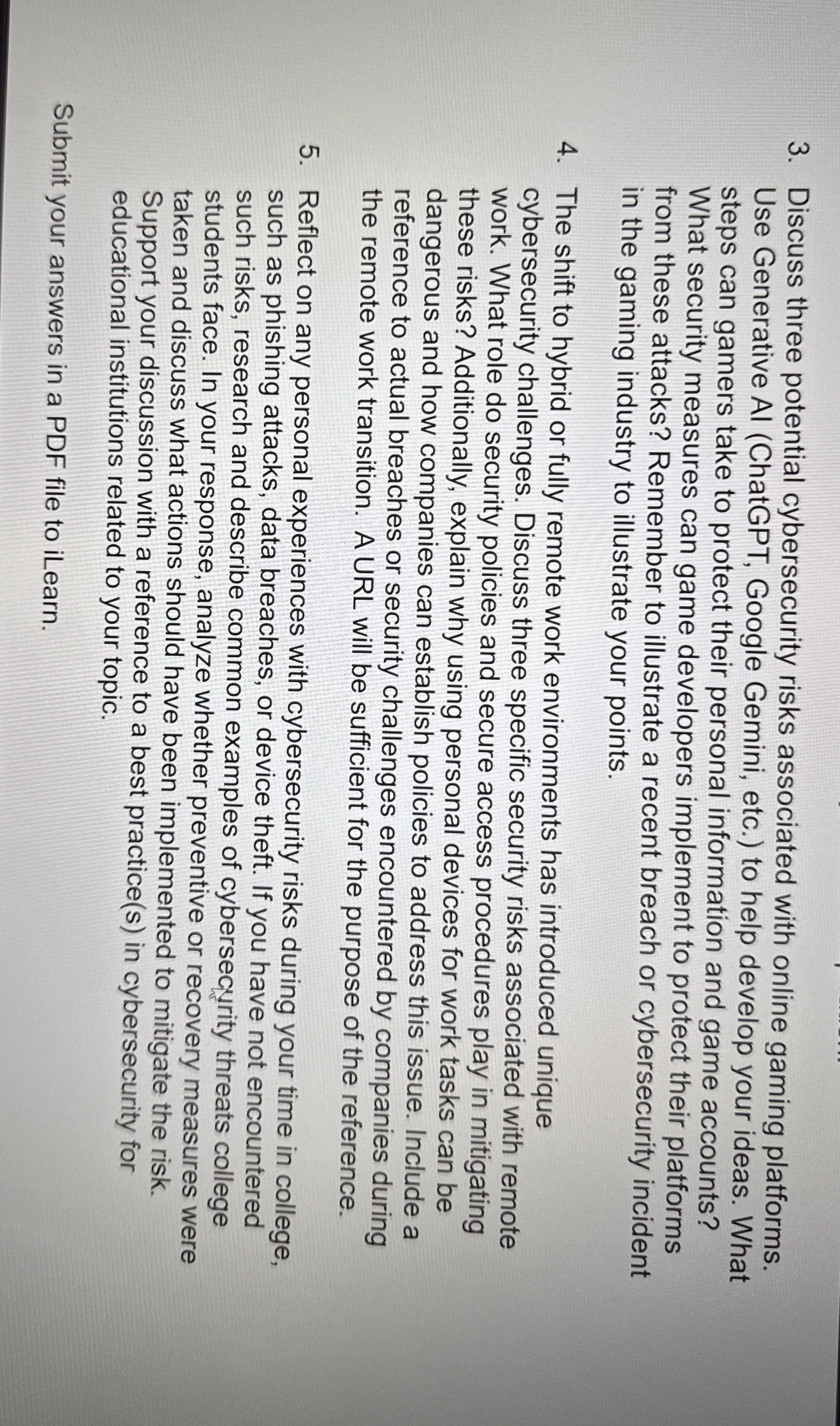 Solved Long answer questionsMinimum of one paragraph and one | Chegg.com