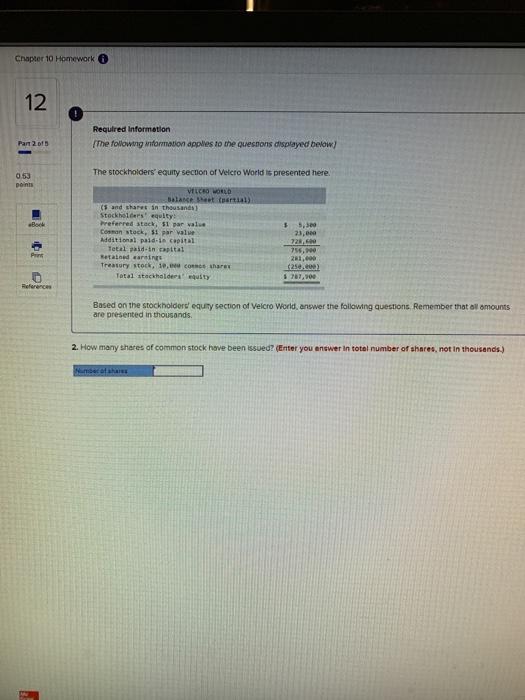 Solved Chapter 10 Homework 12 Required information The | Chegg.com