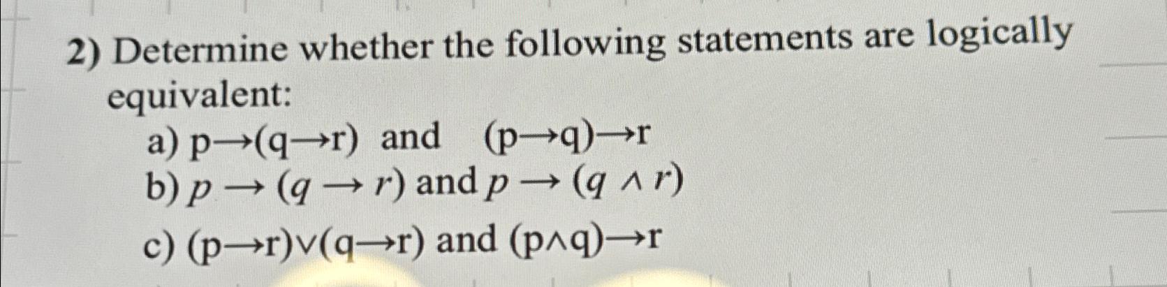 Solved Determine whether the following statements are | Chegg.com