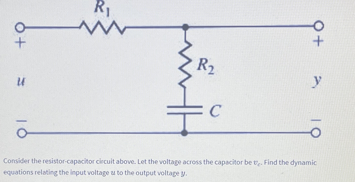 Consider the resistorcapacitor circuit above. Let