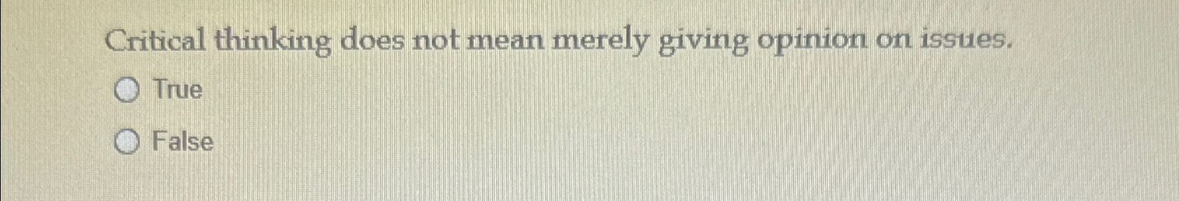 critical thinking does not mean