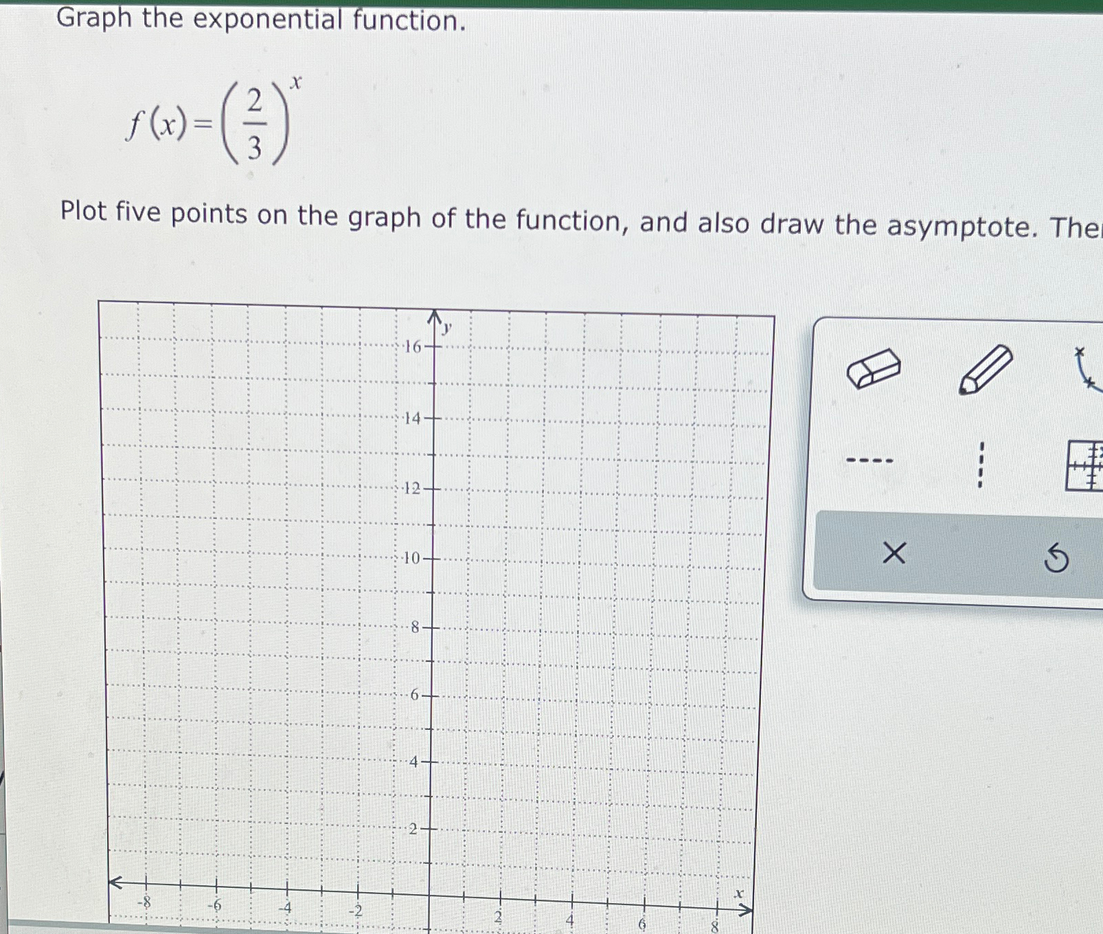 Solved Graph The Exponential Function F X 23 Xplot Five