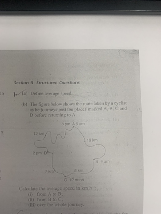 Solved Section B Structured Questions An (a) Define Average | Chegg.com