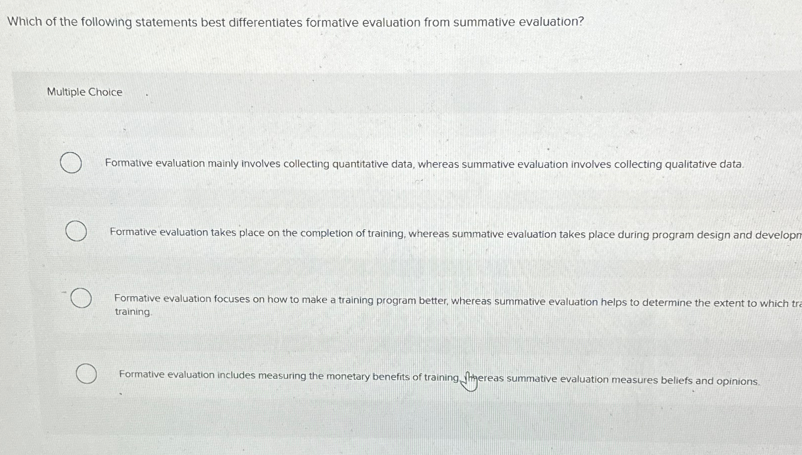 Solved Which Of The Following Statements Best Differentiates | Chegg.com