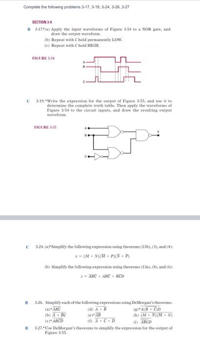 Solved Complete the following problems.3-17.3-19.3-24, 3-26, | Chegg.com